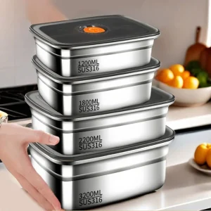 Stainless Steel Camping Bento Box Leak-Proof Microwave Freezer Safe