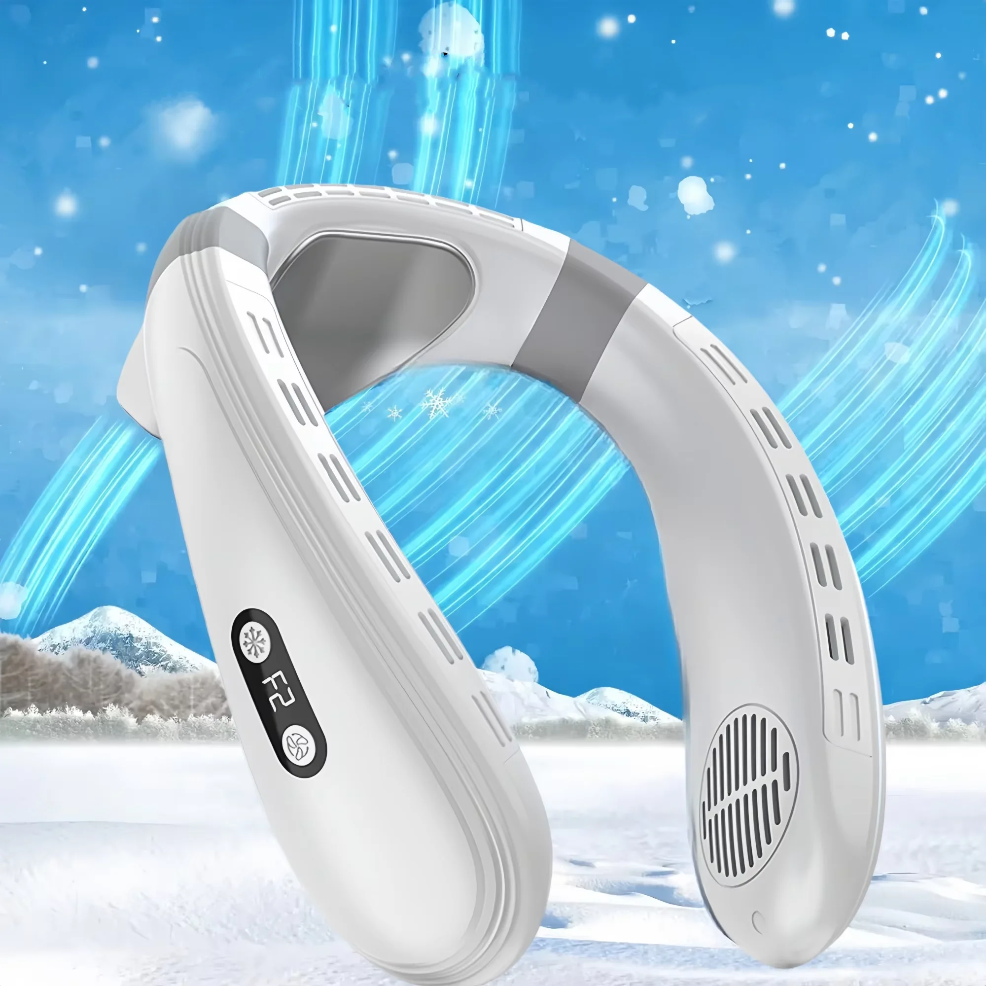Portable Neck Fan – 5200mAh Rechargeable Wearable Cooler