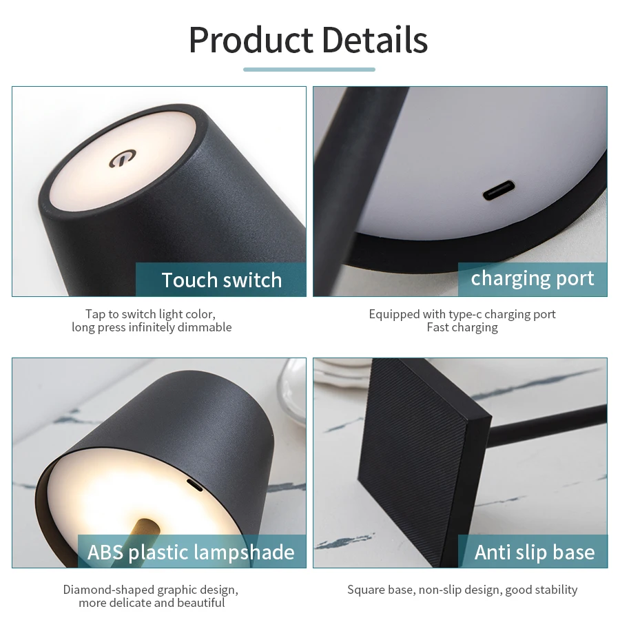Rechargeable Decorative Ambient LED Lamp with Touch Control - Image 7