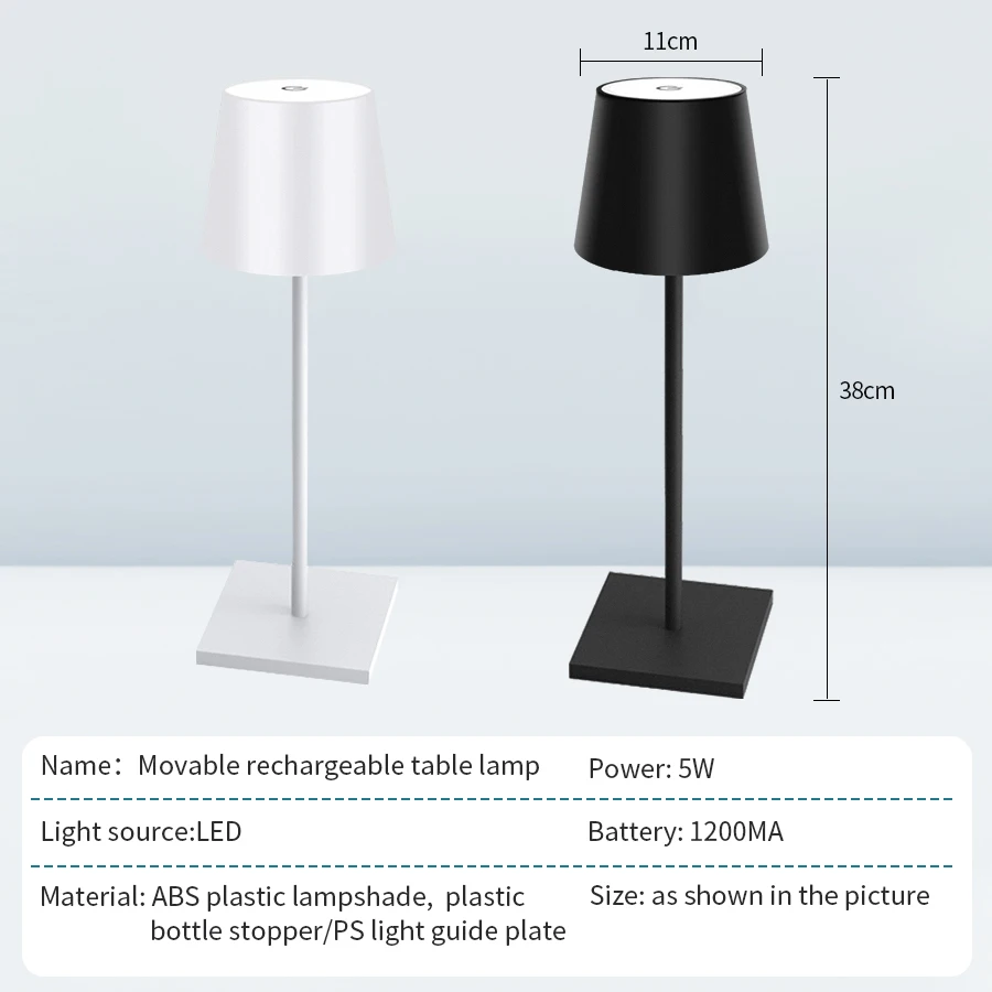 Rechargeable Decorative Ambient LED Lamp with Touch Control - Image 2