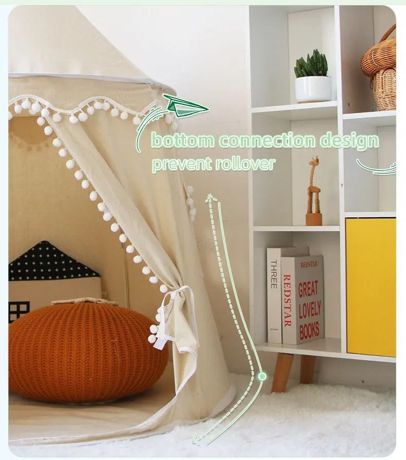 Foldable Kids Play Tent Princess Castle Playhouse - Image 3