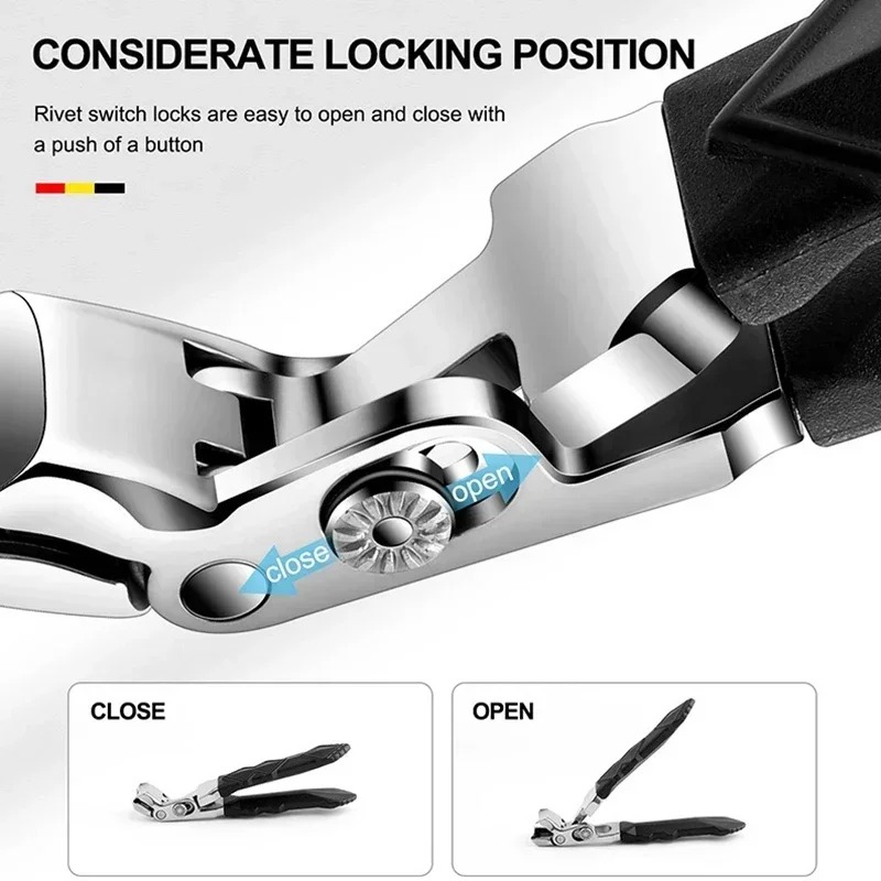 Professional Stainless Steel Toenail Clippers for Seniors - Image 2