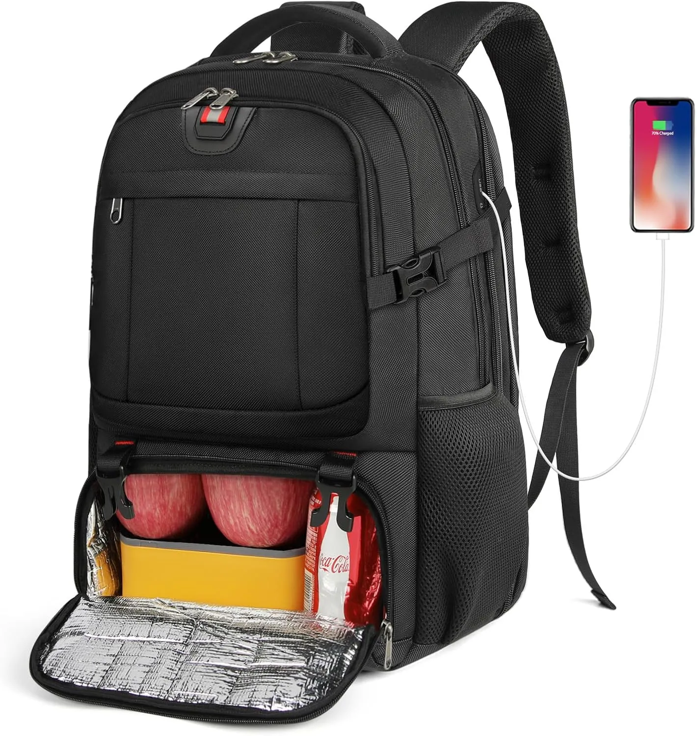 Extra-Large Travel Backpack with Lunch Compartment and USB Port - Image 2